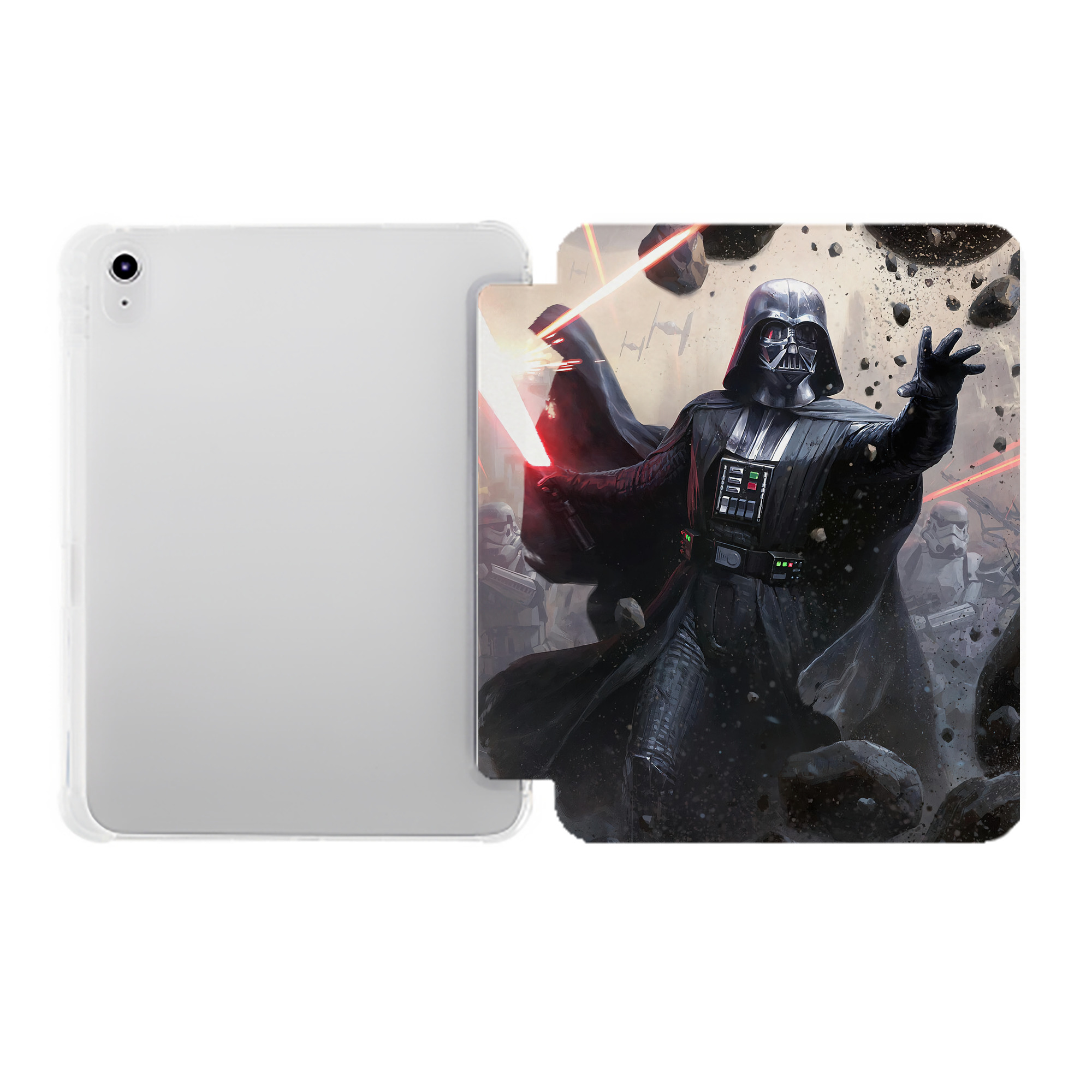 （画像用） スター・ウォーズ Star Wars IPad ケース ペン収納付き 三つ折りスタンド PUレザー×シリコン 対応機種9.5/10.5/10.9インチ
